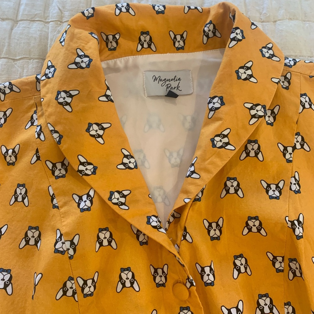 Magnolia Park French Bulldog Print Women's Top View 3